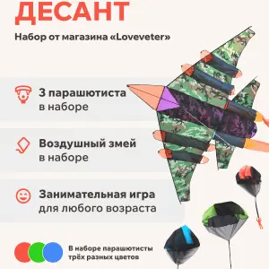 Воздушный змей с парашютистами